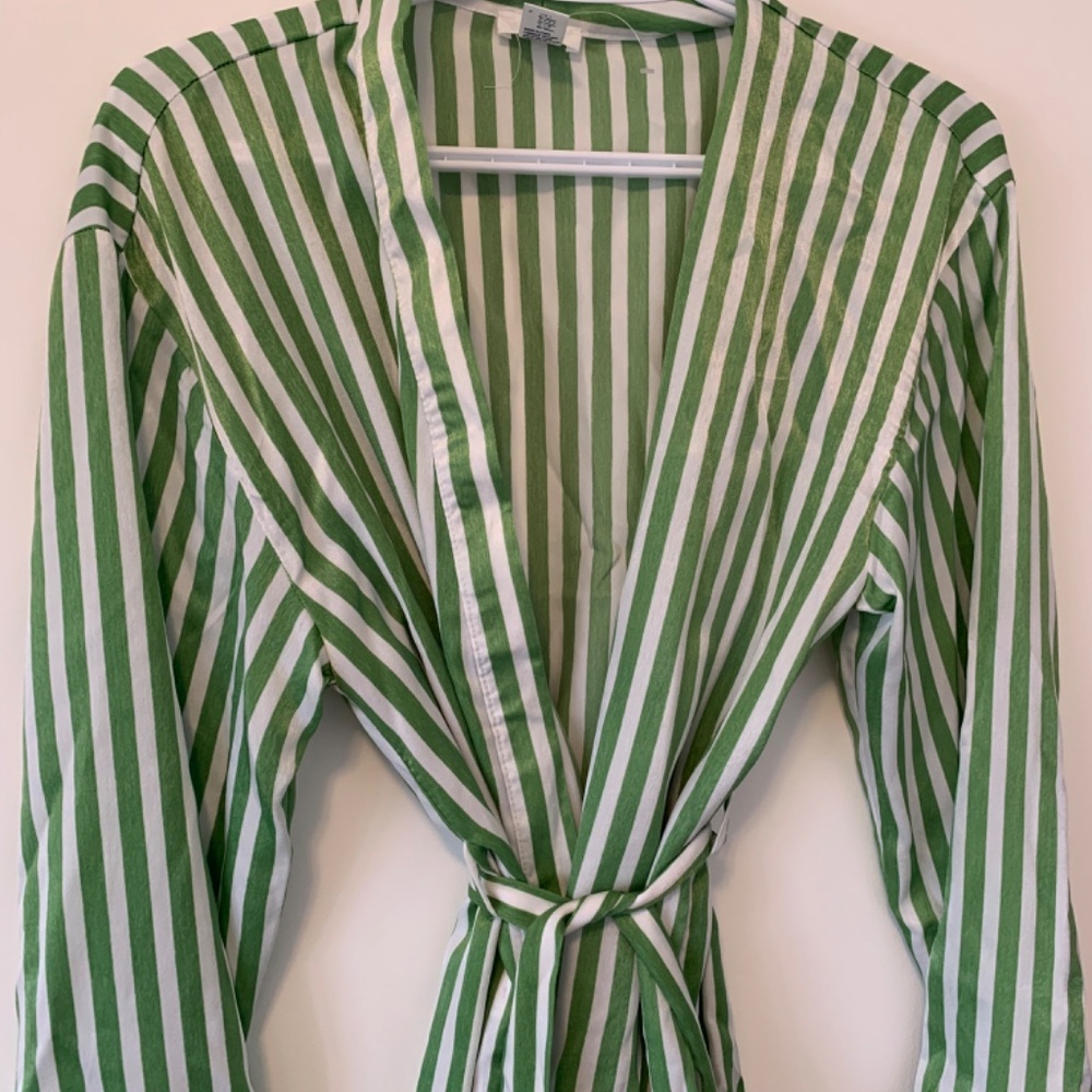 Striped Satin Robe/Cover up - Picture 2 of 2